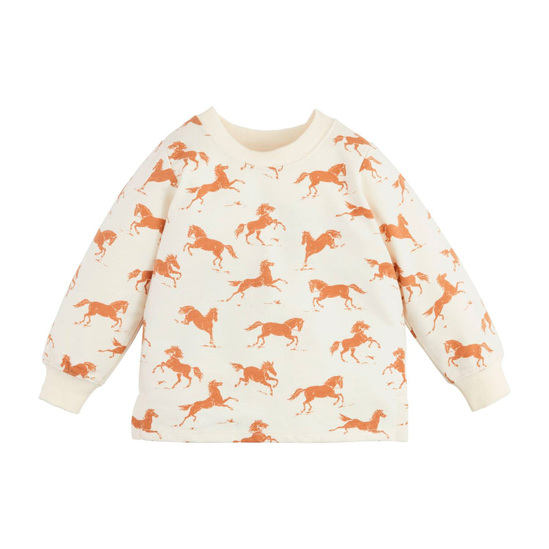 Horse Print Sweatshirt Large - 12 - 18M