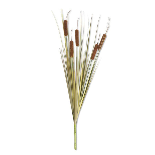 Cattail Stem - Dark Brown 5 Head  - 25inch