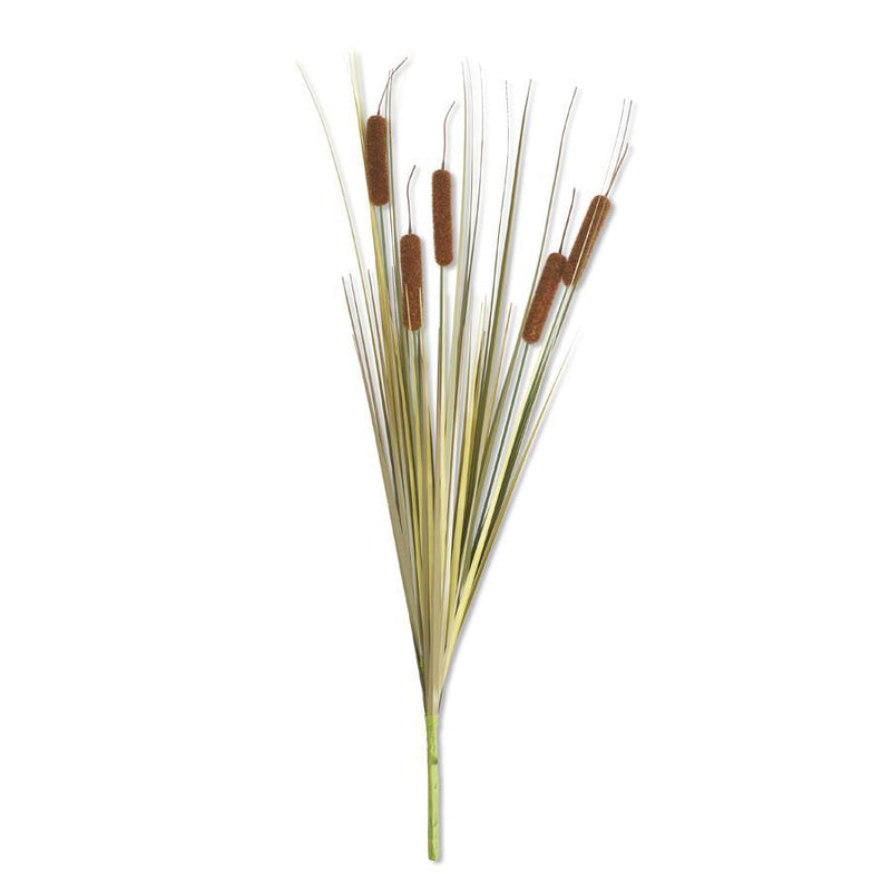Cattail Stem - Dark Brown 5 Head  - 25inch
