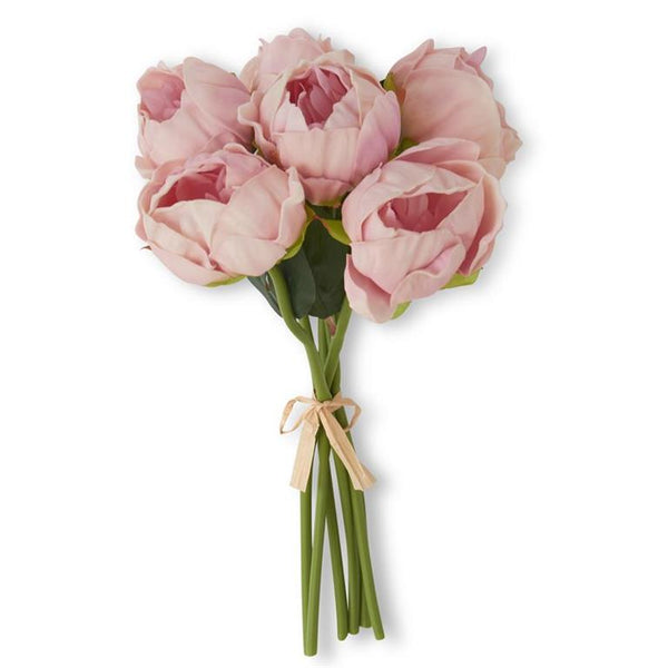 Pink Real Touch Peony Bundle - 6 stems - 12inch