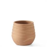 Wide Ribbed Terracotta Pot - 6.25inch