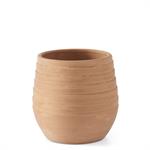 Wide Ribbed Terracotta Pot - 7 inch