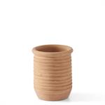 Ribbed Terracotta Pot w/Rim - 5.5 inch