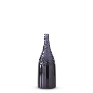 Black Glass Etched Top Bottle - 10 inch