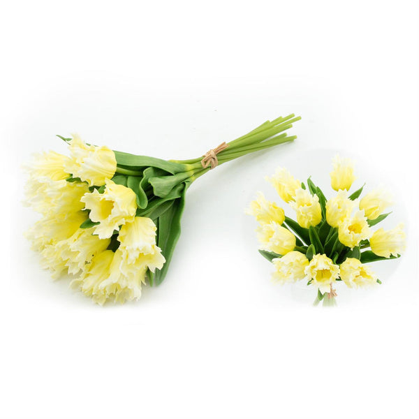 Yellow Real Touch Parrot Tulip Bundle Stems