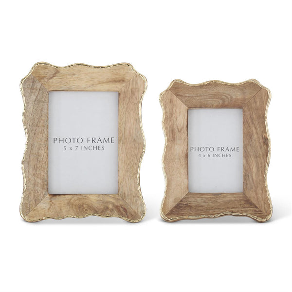 Scalloped Edge Mango Wood Photo Frame - 4x6