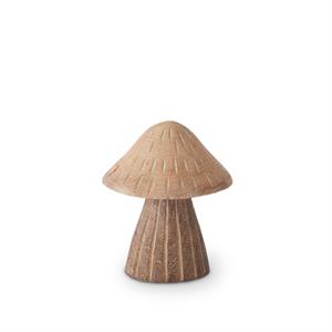 Brown Resin Woodgrain Mushroom - Small - 5 Inch