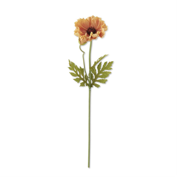 Light Orange Real Touch Poppy Stem - 25.5 inch