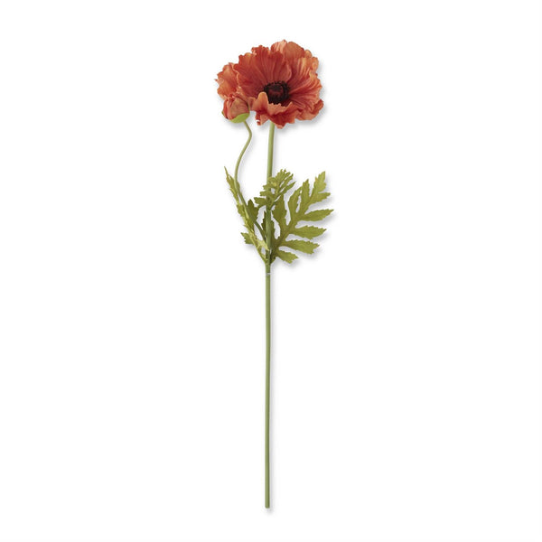 Orange Real Touch Poppy Stem - 25.5 inch