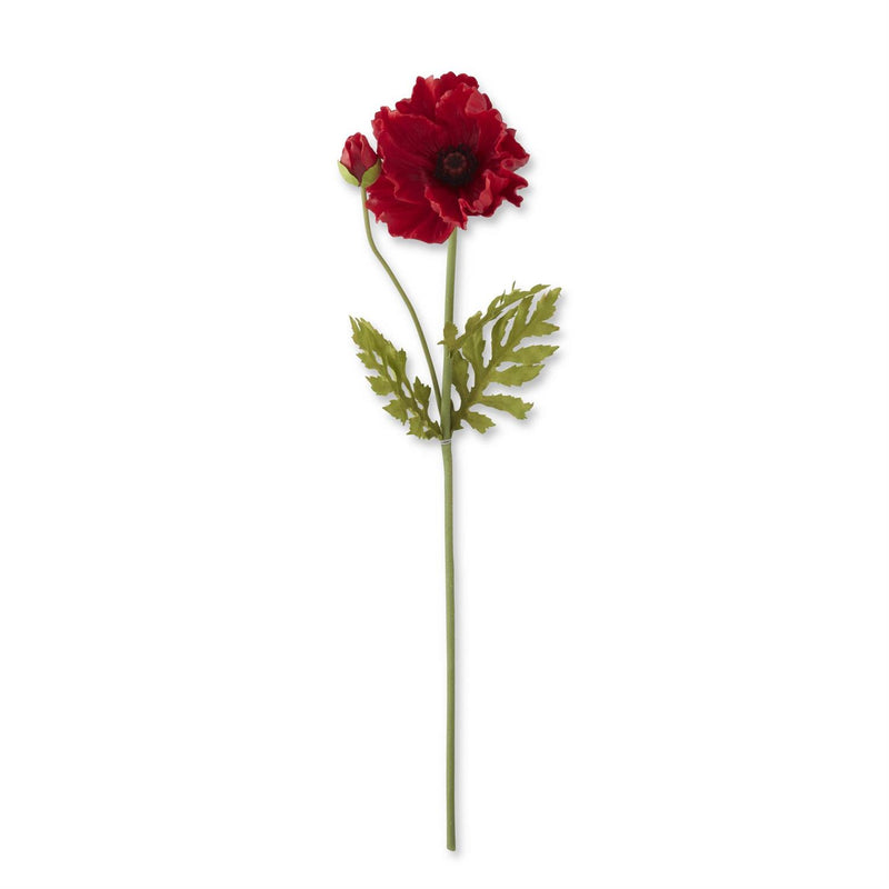 Red Real Touch Poppy Stems - 25.5 inch