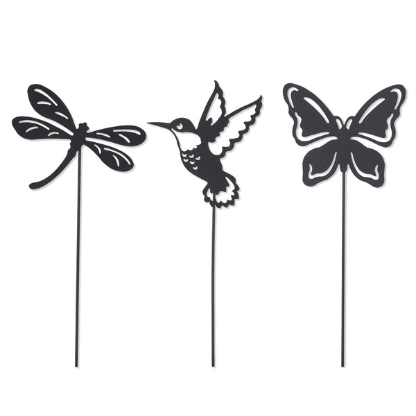 Black Metal Cutout Decorative Garden Stakes - 11.75 inch - Assorted