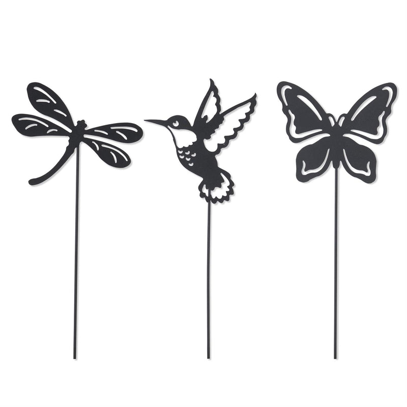 Black Metal Cutout Decorative Garden Stakes - 11.75 inch - Assorted