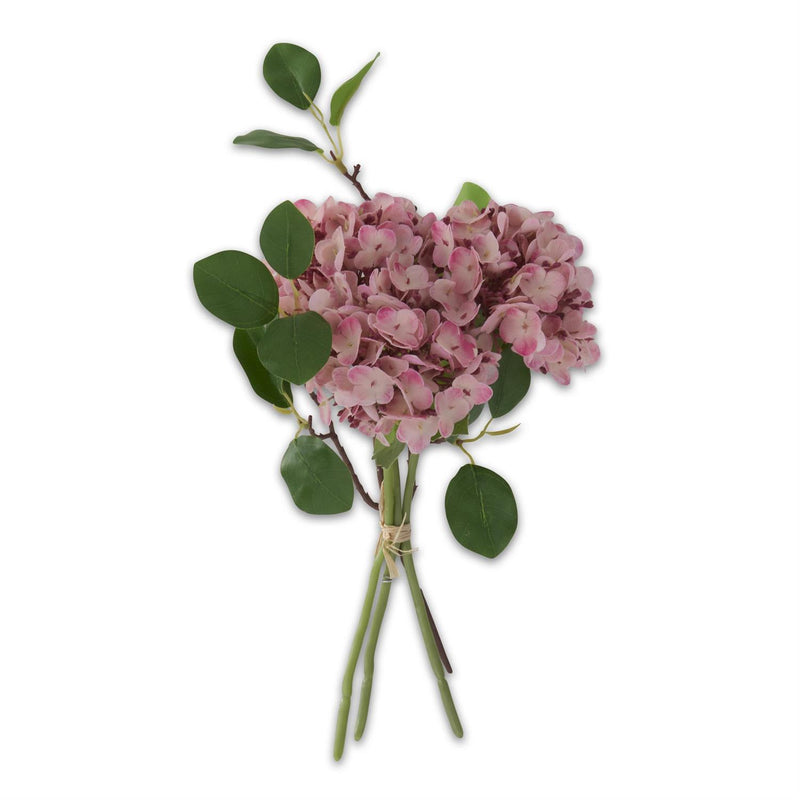 Dark Pink Real Touch Hydrangea Bundle - 12 inches