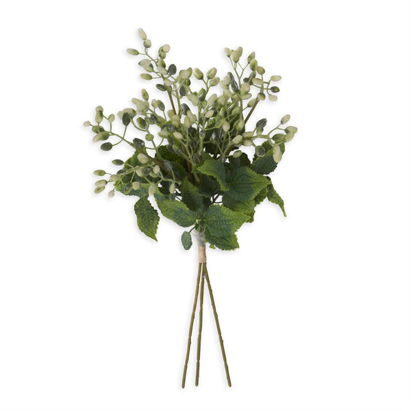 White Berry & Herb Bundle - 3 Stems - 19 Inches
