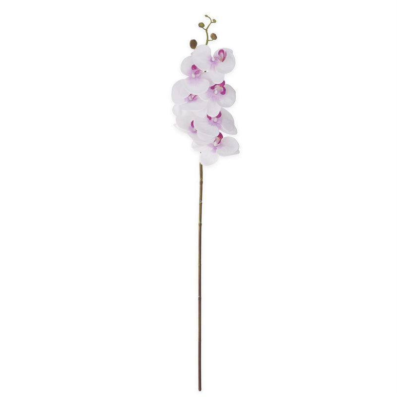 White & Purple Orchid Stem - 34.5 Inch