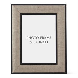 Black Wood and Linen Photo Frame - 5x7