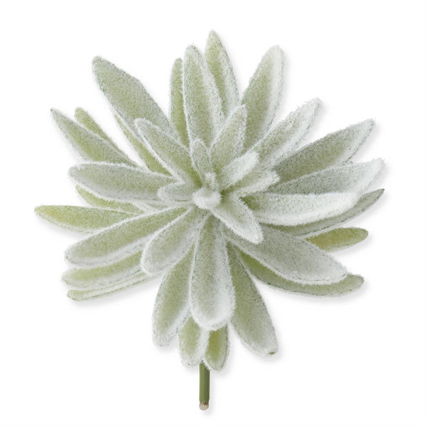 Flocked Succulent Pick - 6.5 Inch
