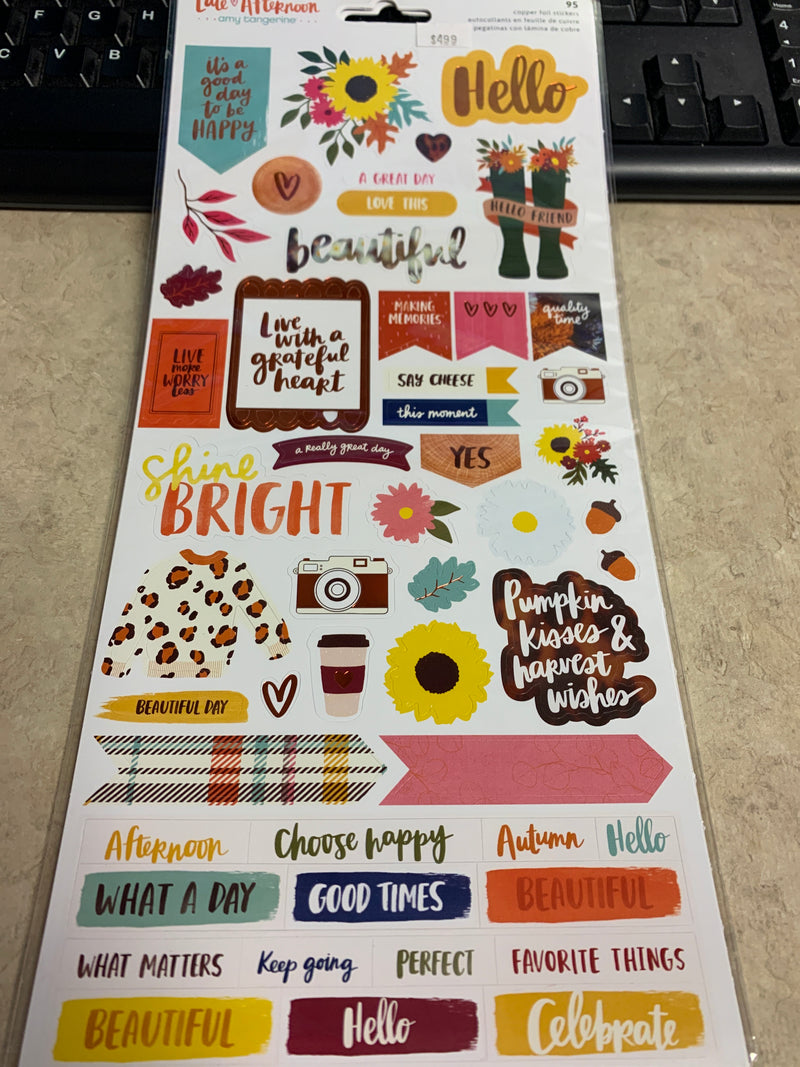 Copper Foil Stickers - Late afternoon