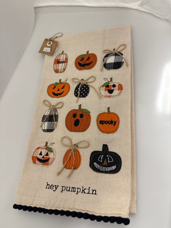 Faces Halloween Applique Towel