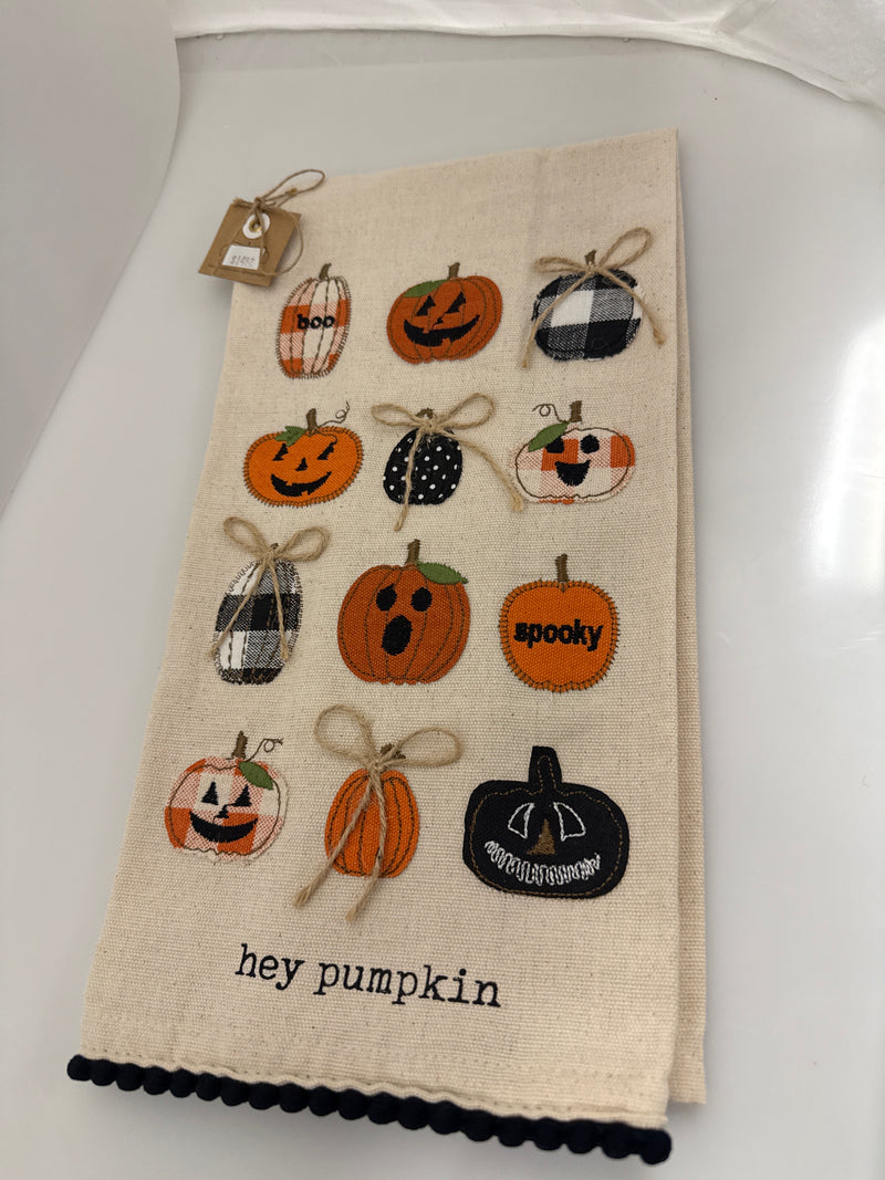 Faces Halloween Applique Towel
