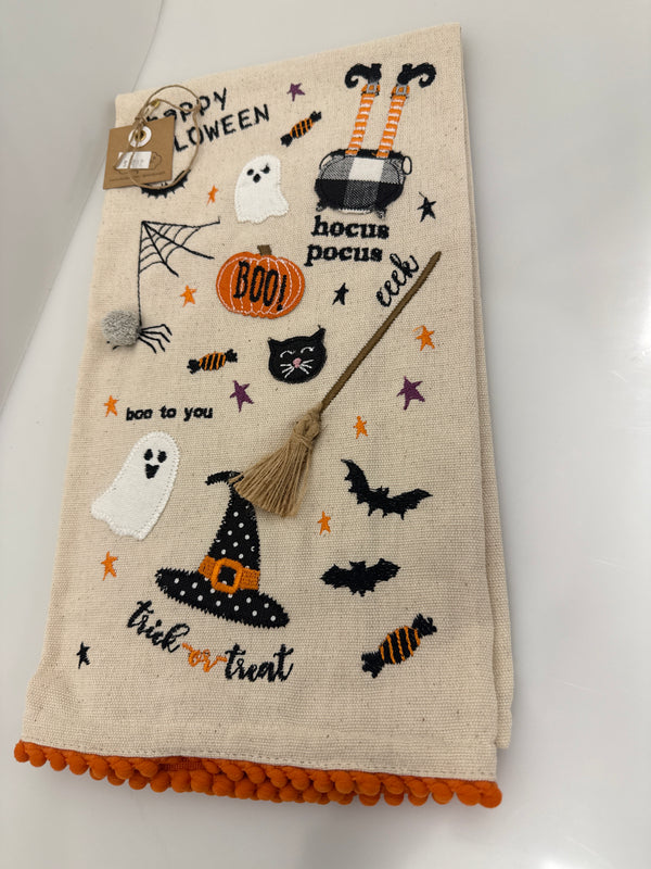 Icons Halloween Applique Towel