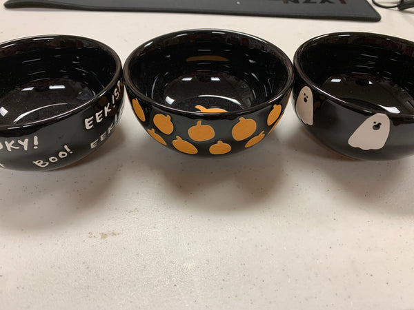 Happy Halloween Dip Bowls - one of each.