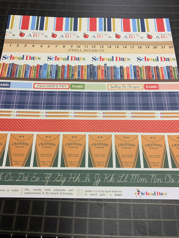 Borders Strips - School Days