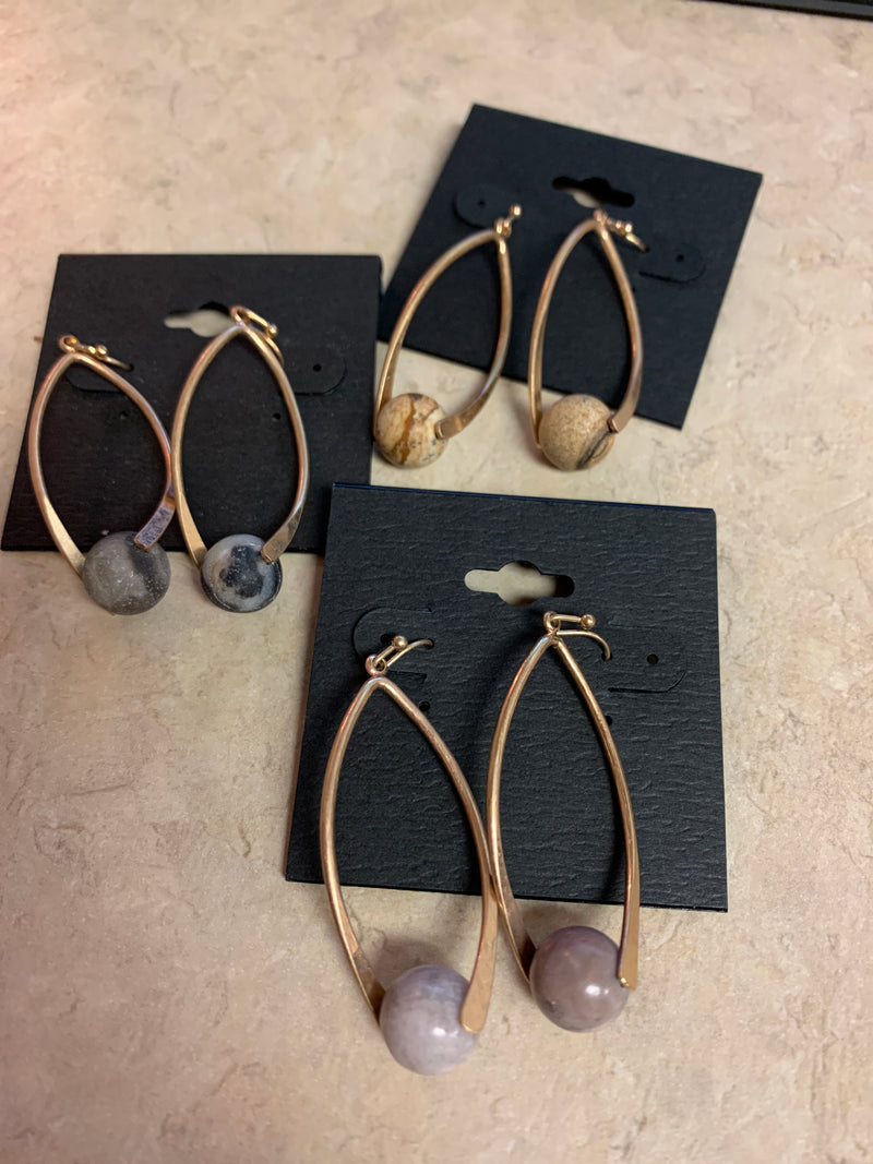 Twisted Beaded Teardrop Earrings