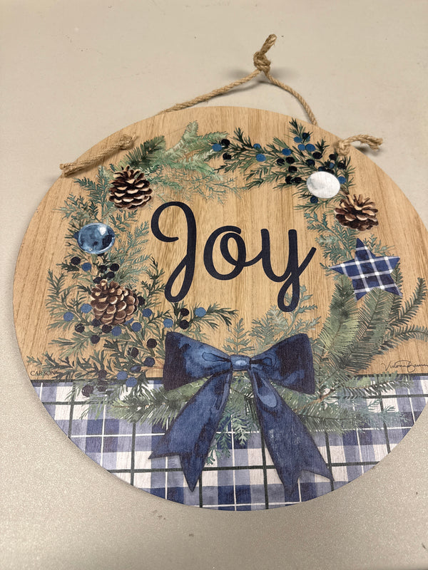 Plaid Joy - Door Hanger