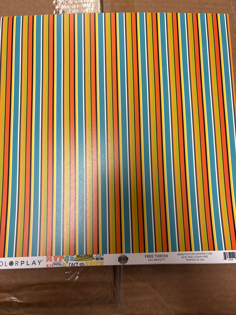 Free Throw - 12x12 Scrapbook Paper