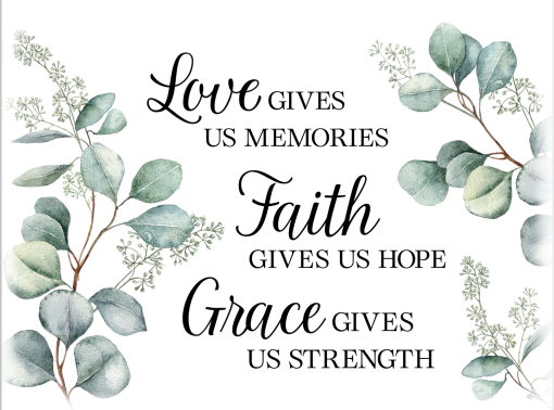 Love, Faith, Grace - Block Sitter
