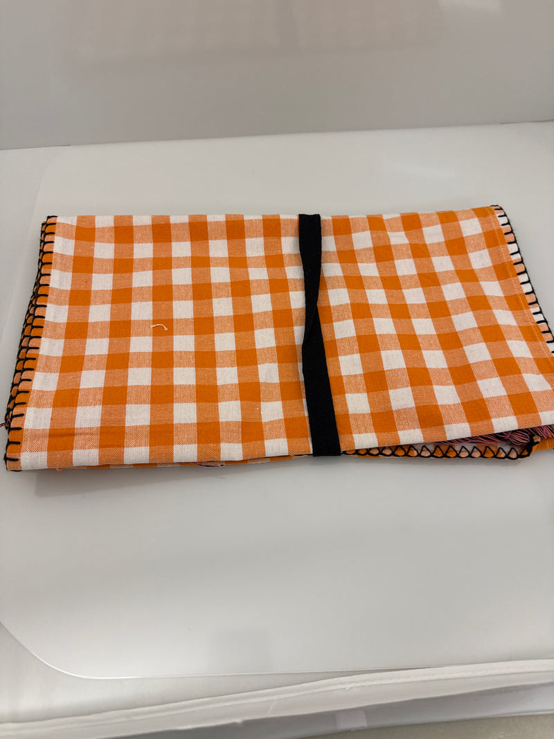 Halloween Gingham Runner - Orange and Black