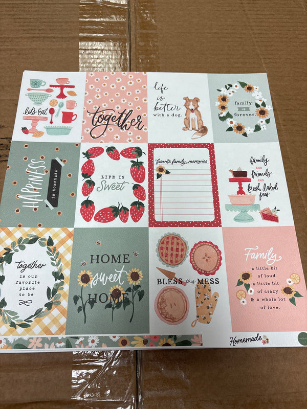 3x4 Journaling Cards - Homemade - 12 x 12 Scrapbook Paper