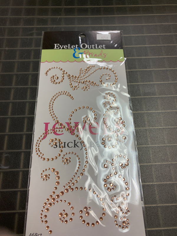 Swirls Jewels - Champagne - Self Adhesive
