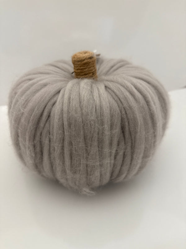 Gray Chunky Pumpkin Sitter