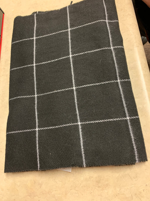 Black and White Plaid Scarf