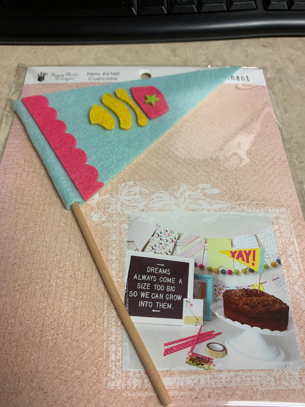 Cupcake Felt Flag Pennant