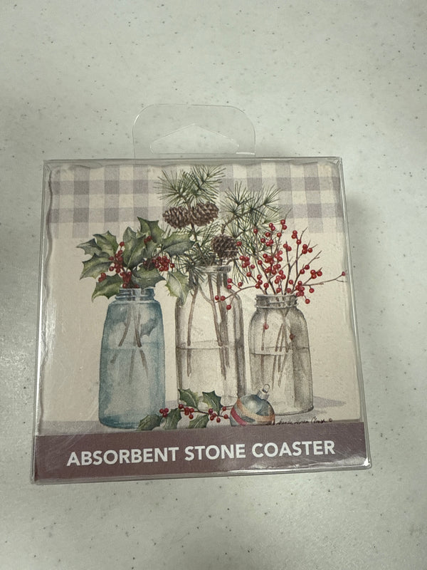 Christmas Gatherings Single Image Coaster Set of 4.