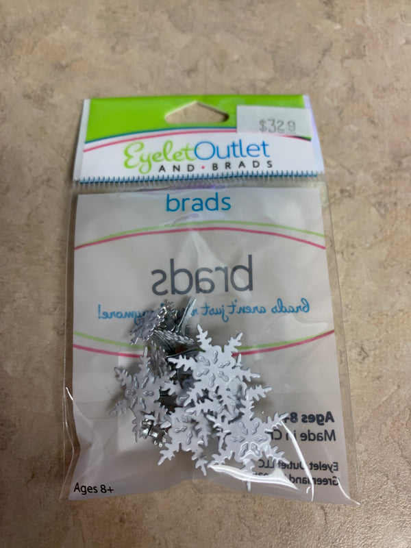 Snowflake Brads - 12 Count