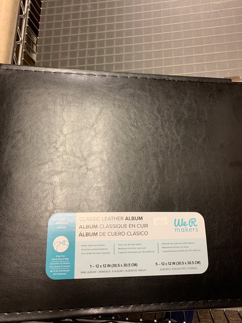 We R Memory Keepers Leather 3Ring Album - Black