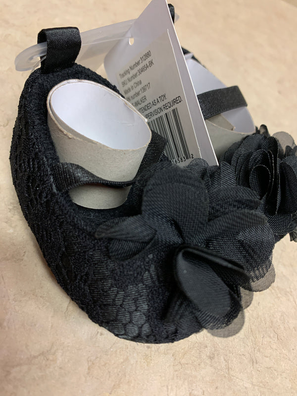 Black Lace Mary Jane Shoes - 12 - 18  month