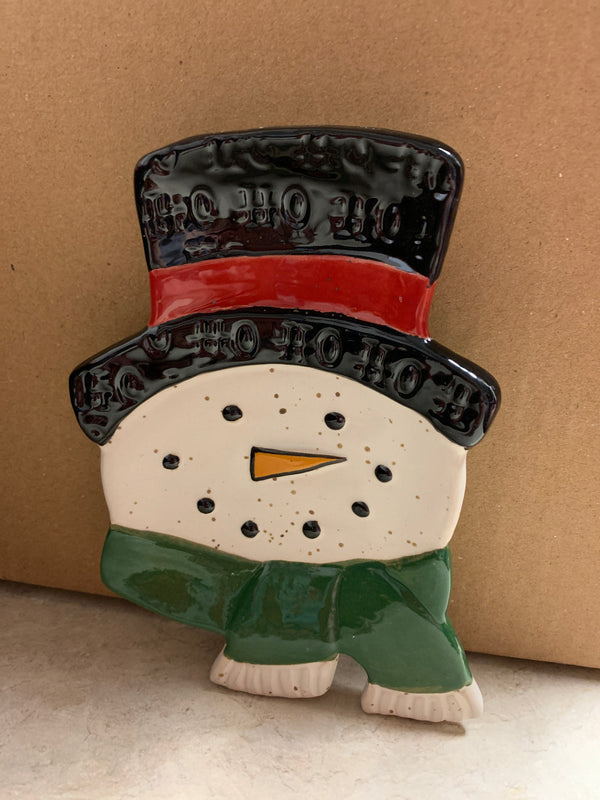 Snowman Tidbit Plate