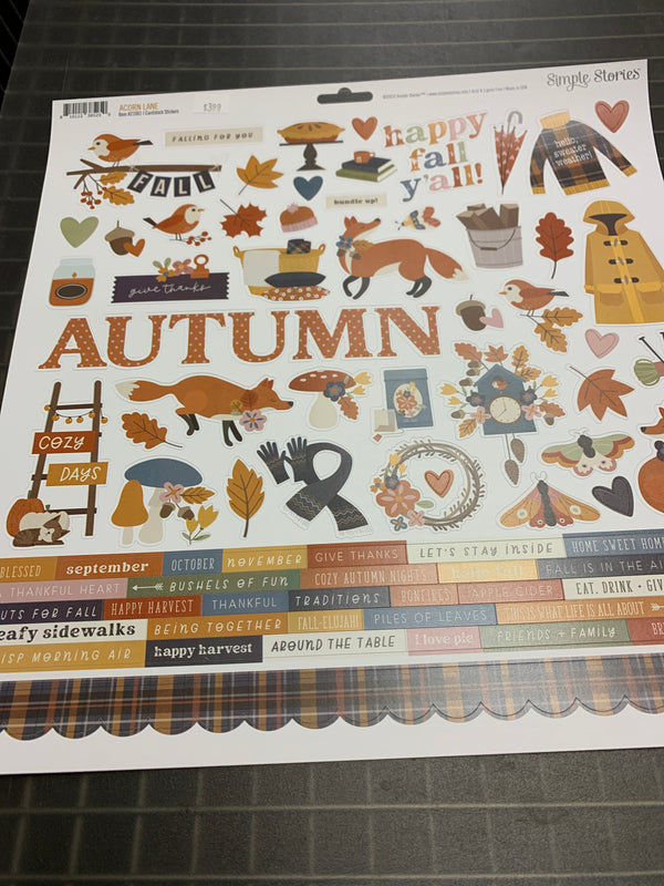 Cardstock Stickers - Acorn Lane