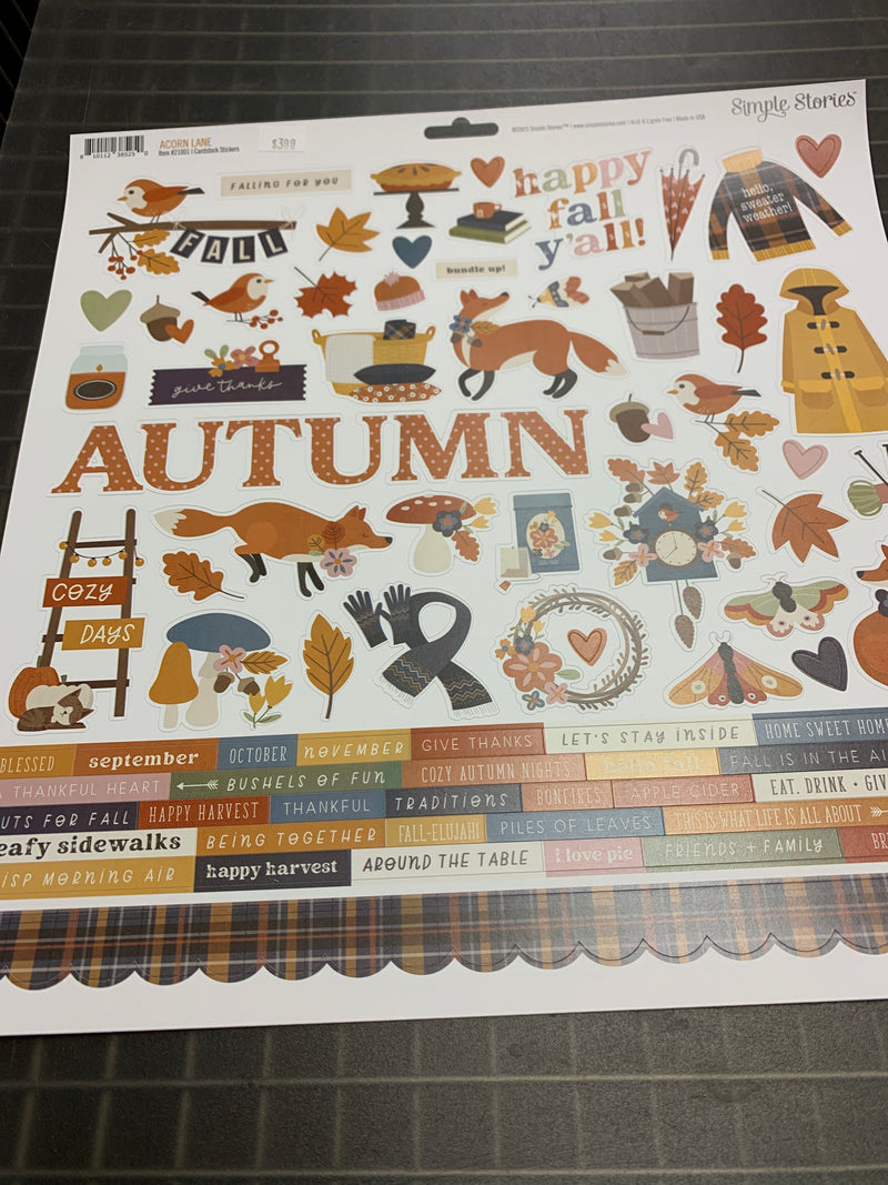Cardstock Stickers - Acorn Lane