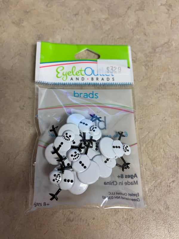 Snowman Brads - 12 Count
