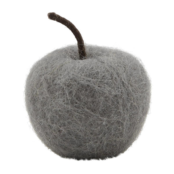 Gray Felted Wool Apples