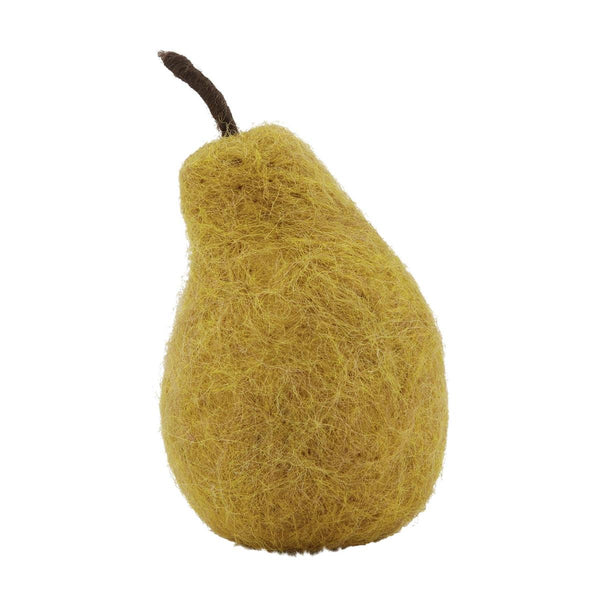 Yellow Felted Wool Pear