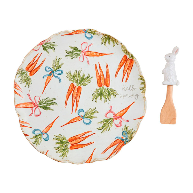 Carrot Round Platter Set