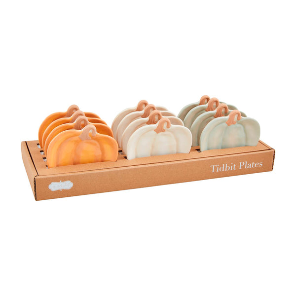 Pumpkin Tidbit Plates - Green