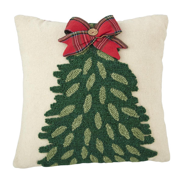 Tree Tartan Hook Wool Pillow